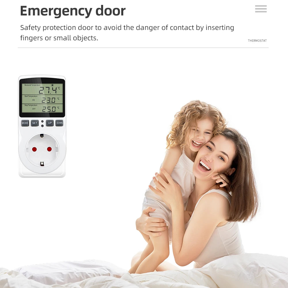 Thermostat Numérique KT3100 avec Prise et Sonde - Régulateur de Température pour Terrarium & Aquarium
