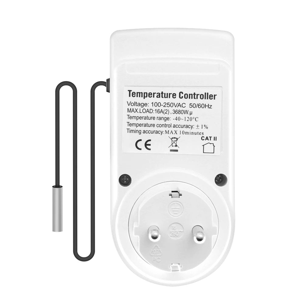Thermostat Numérique KT3100 avec Prise et Sonde - Régulateur de Température pour Terrarium & Aquarium