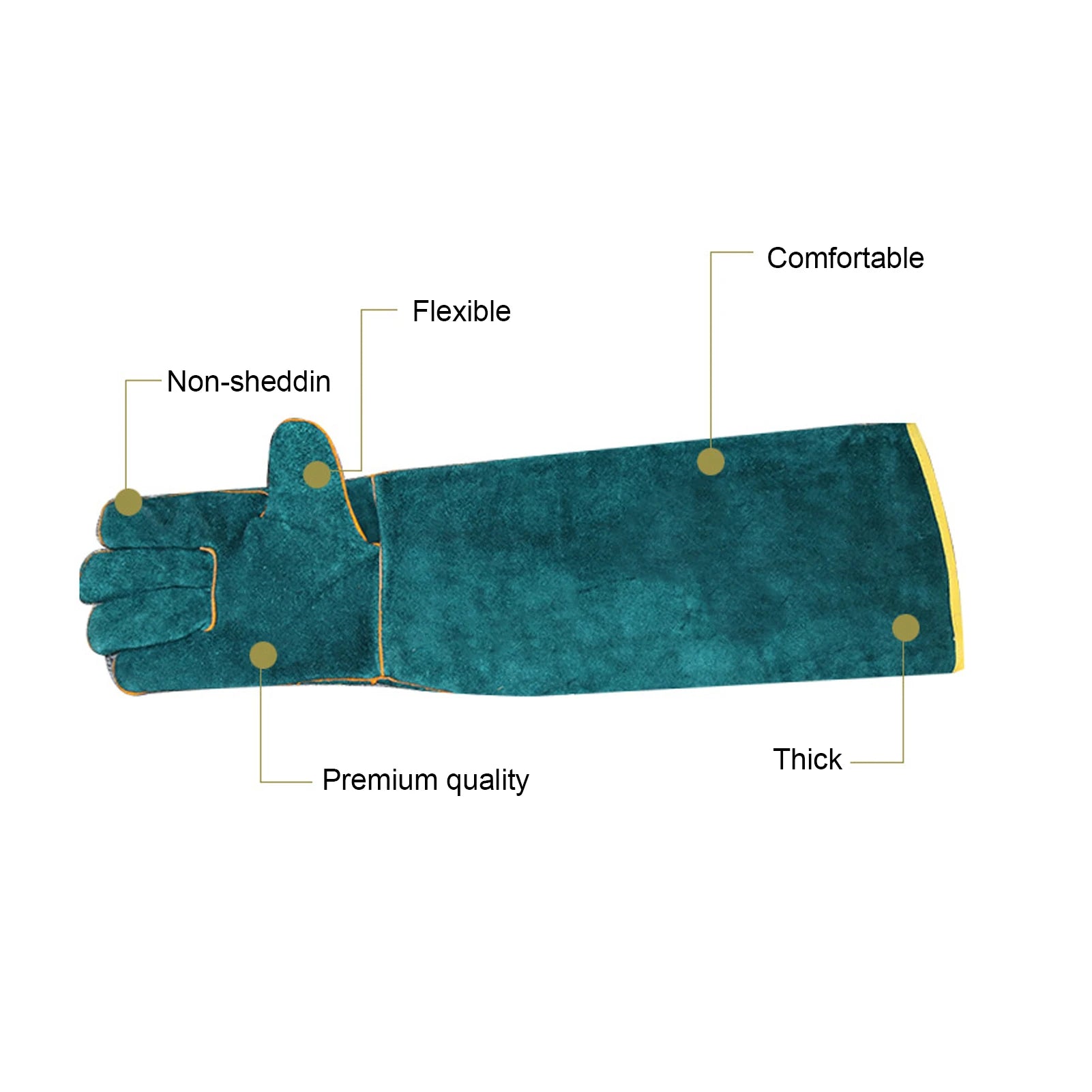 Gants de Manipulation Anti-Morsure en Cuir pour Reptiles & Animaux