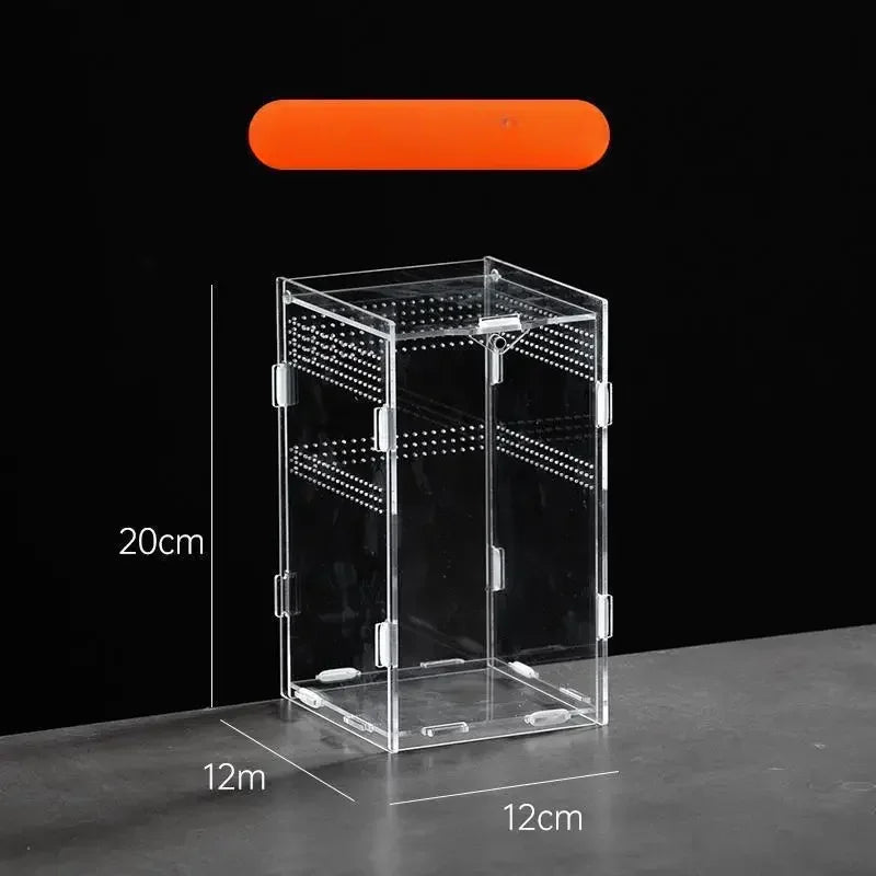 Terrarium Acrylique Transparent pour Élevage - Boîte d'Éclosion Reptiles &amp; Insectes