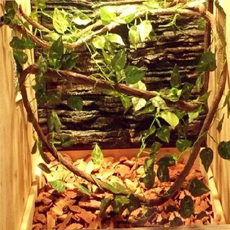 Liane Décorative Flexible pour Terrarium - Branche Artificielle Jungle pour Reptiles