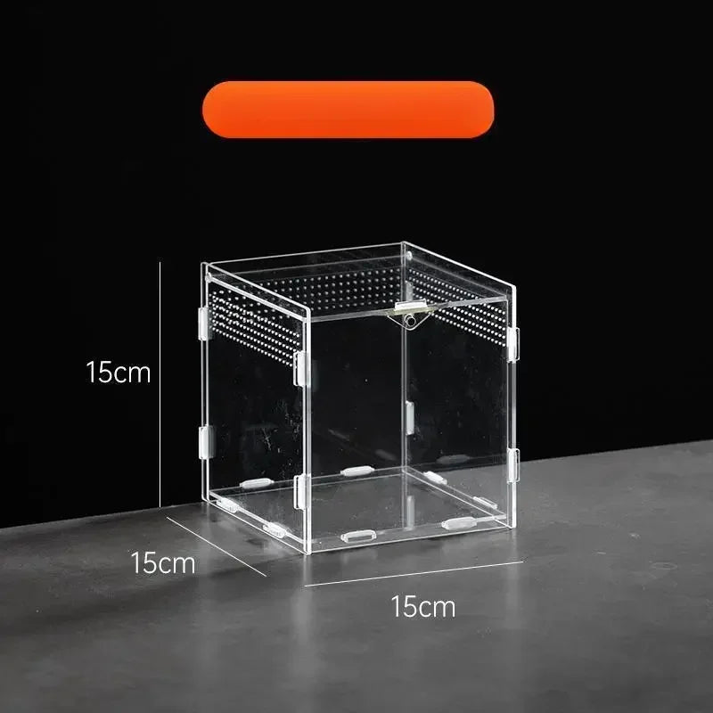 Terrarium Acrylique Transparent pour Élevage - Boîte d'Éclosion Reptiles &amp; Insectes