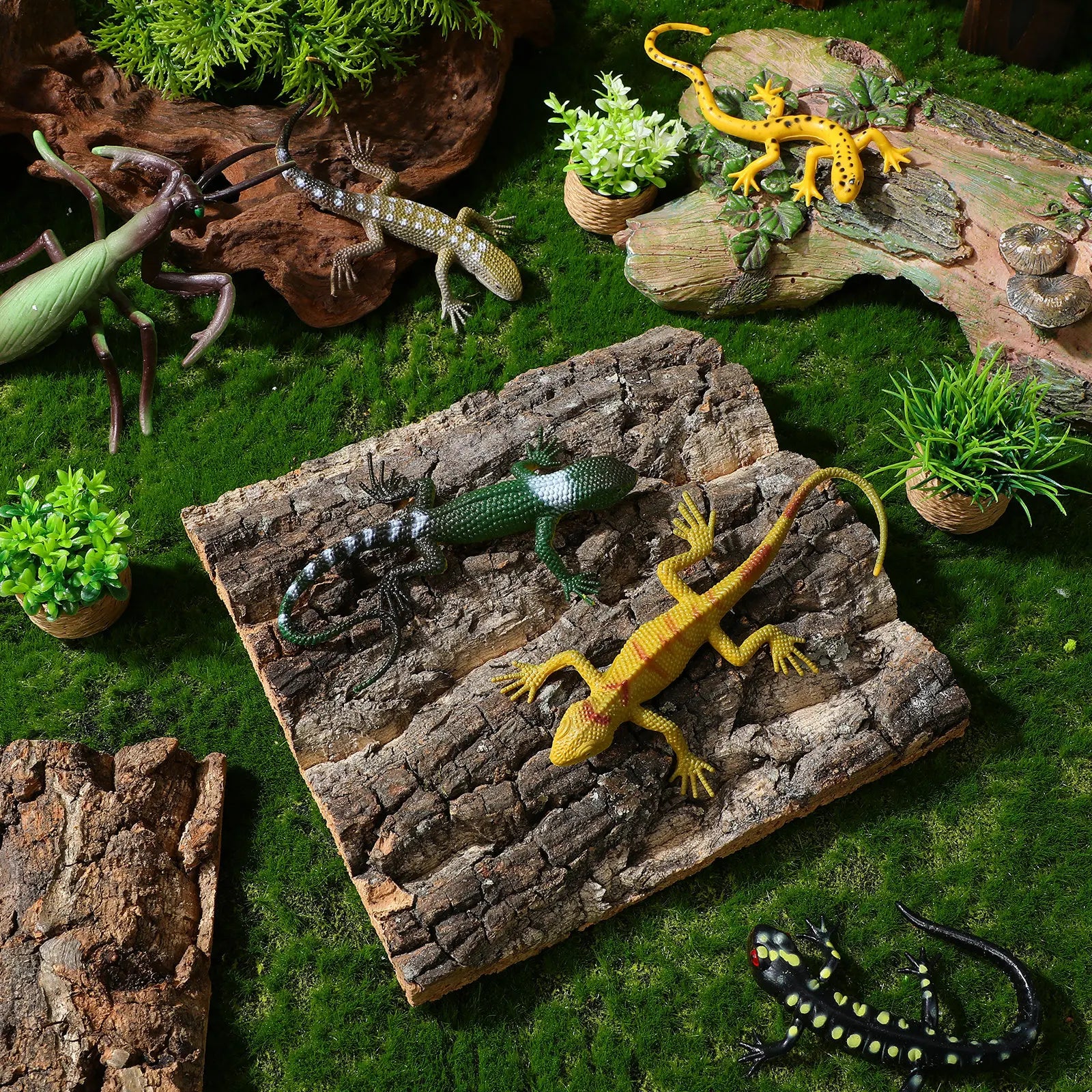 Plaques d'Écorce de Liège Naturelle pour Fond de Terrarium - Lot de 4