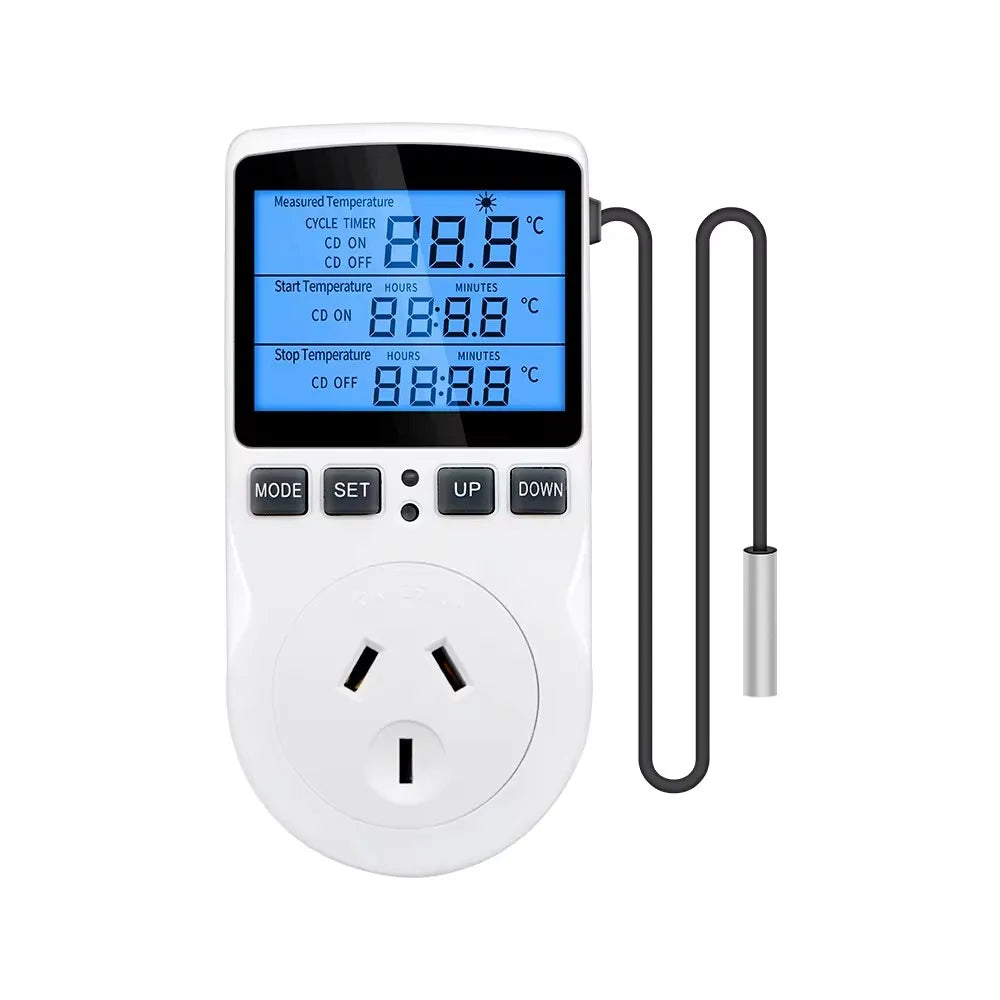 Thermostat Numérique KT3100 avec Prise et Sonde - Régulateur de Température pour Terrarium & Aquarium