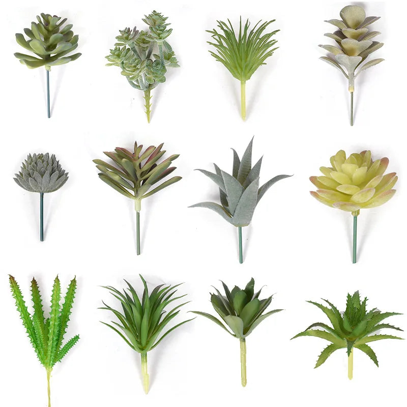 Lot de Plantes Succulentes Artificielles pour Terrarium Désertique