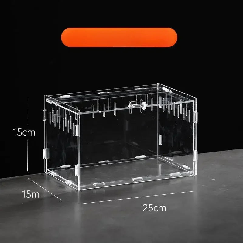 Terrarium Acrylique Transparent pour Élevage - Boîte d'Éclosion Reptiles &amp; Insectes