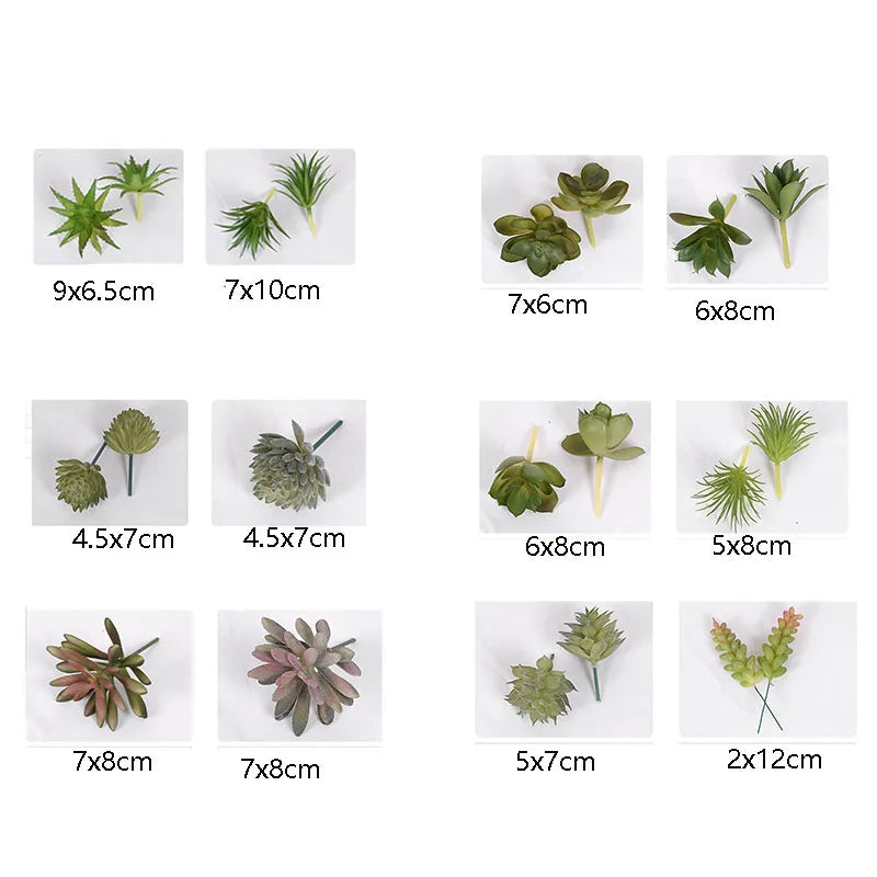 Lot de Plantes Succulentes Artificielles pour Terrarium Désertique