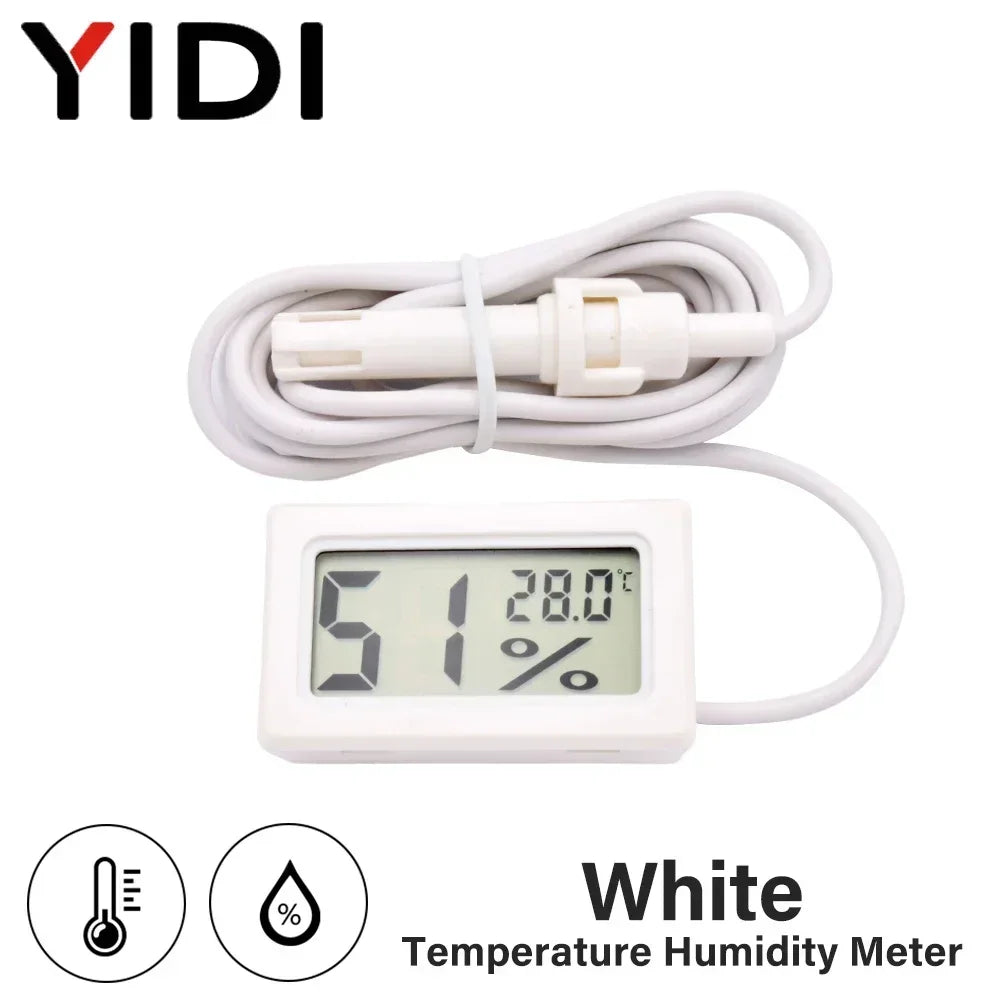 Thermomètre Hygromètre Digital LCD pour Terrarium - Mini Sonde Température &amp; Humidité
