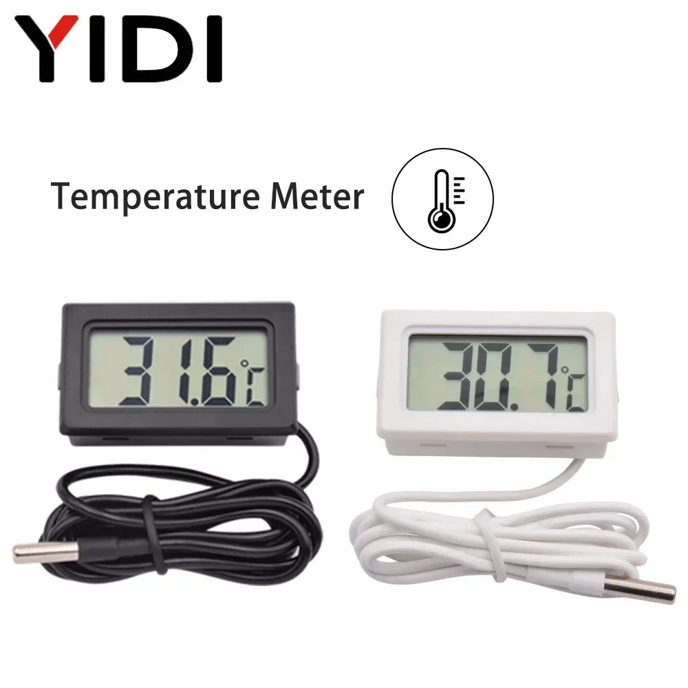 Thermomètre Hygromètre Digital LCD pour Terrarium - Mini Sonde Température &amp; Humidité