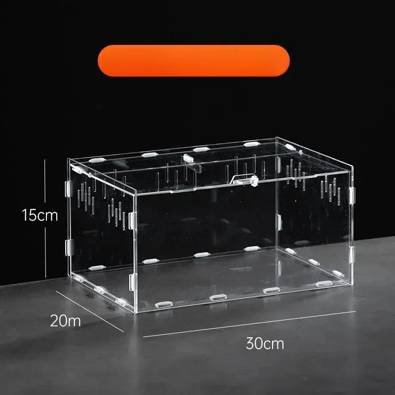 Terrarium Acrylique Transparent pour Élevage - Boîte d'Éclosion Reptiles &amp; Insectes