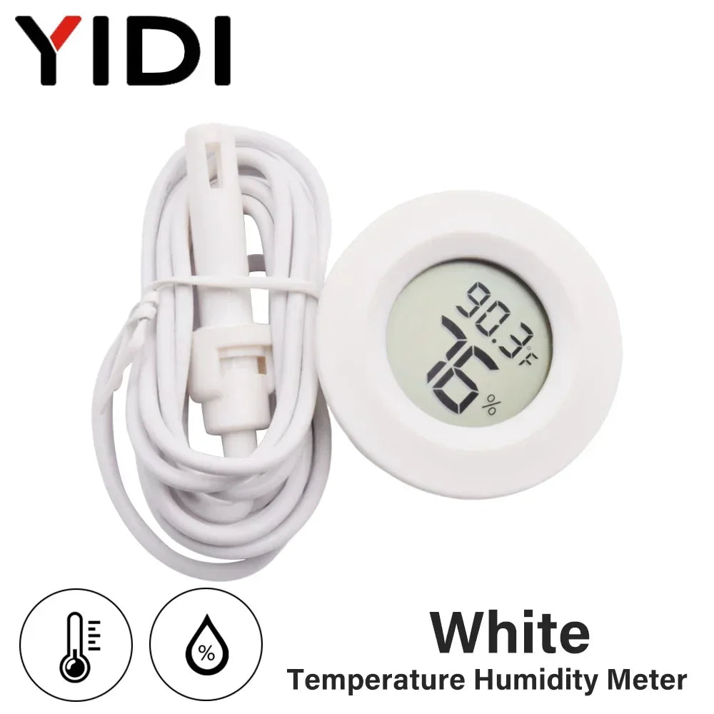 Thermomètre Hygromètre Digital LCD pour Terrarium - Mini Sonde Température &amp; Humidité
