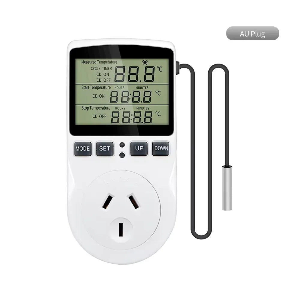Thermostat Numérique KT3100 avec Prise et Sonde - Régulateur de Température pour Terrarium & Aquarium