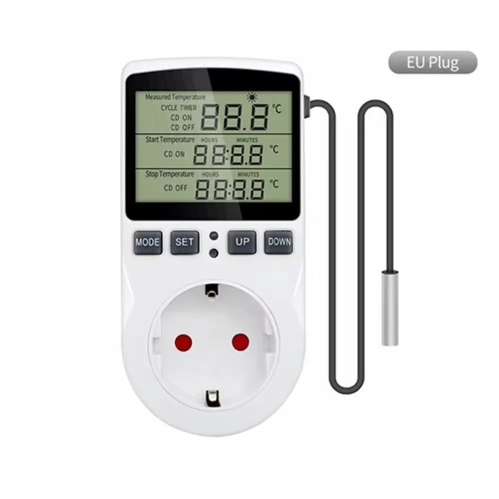 Thermostat Numérique KT3100 avec Prise et Sonde - Régulateur de Température pour Terrarium & Aquarium