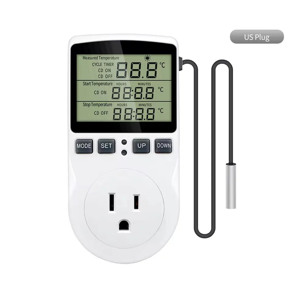 Thermostat Numérique KT3100 avec Prise et Sonde - Régulateur de Température pour Terrarium & Aquarium