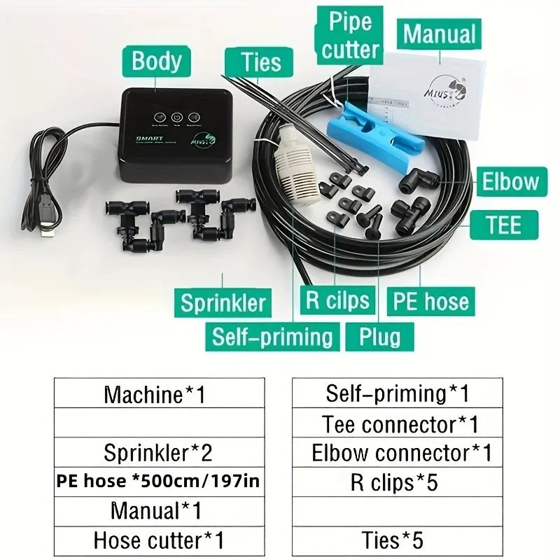 Système de Brumisation Automatique pour Terrarium - Kit Minuterie USB avec Buses Réglables