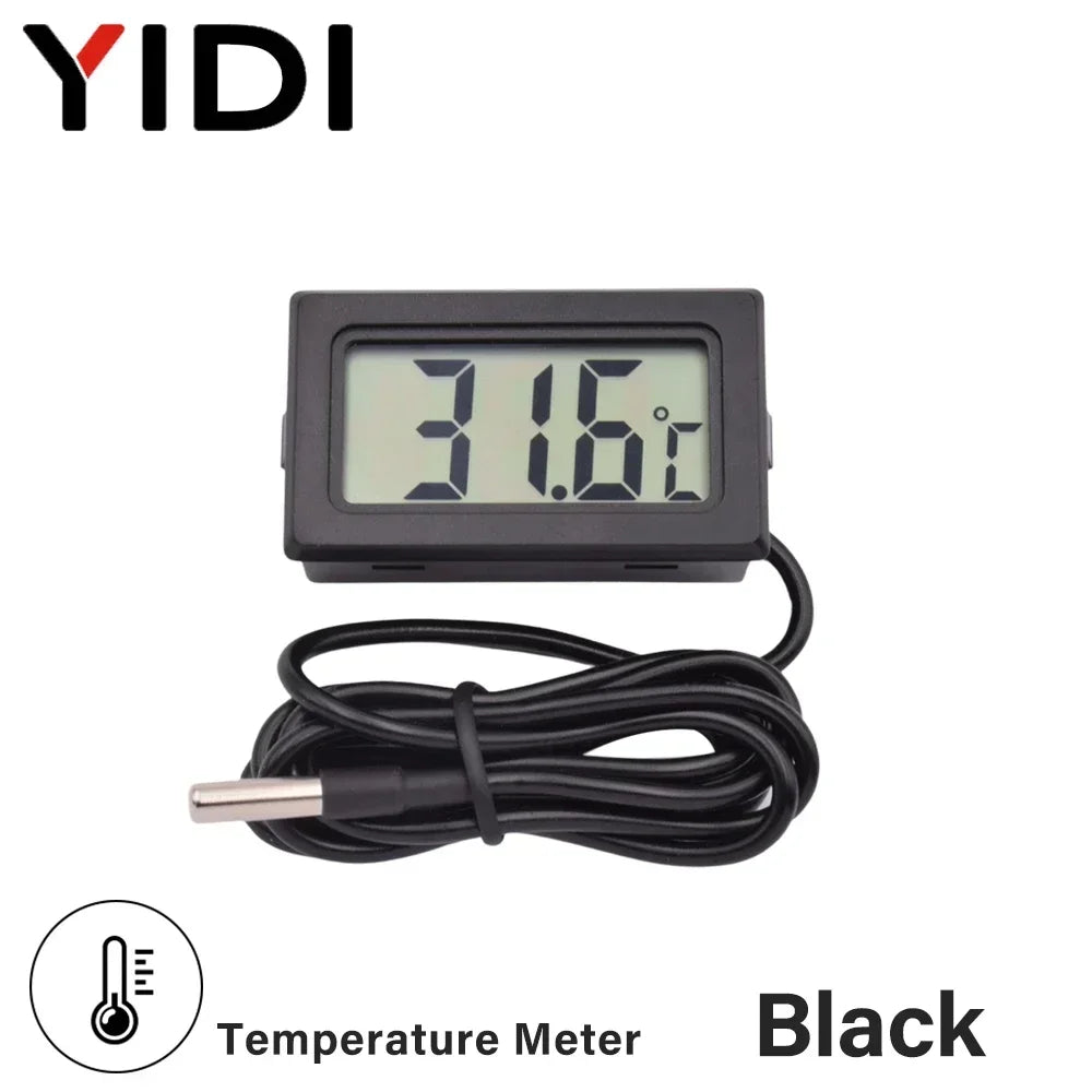 Thermomètre Hygromètre Digital LCD pour Terrarium - Mini Sonde Température &amp; Humidité