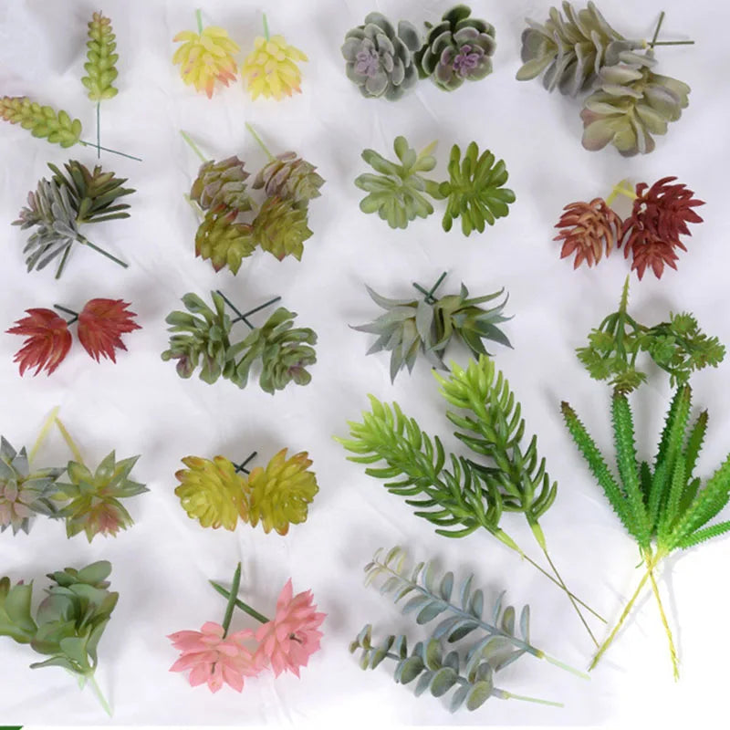 Lot de Plantes Succulentes Artificielles pour Terrarium Désertique