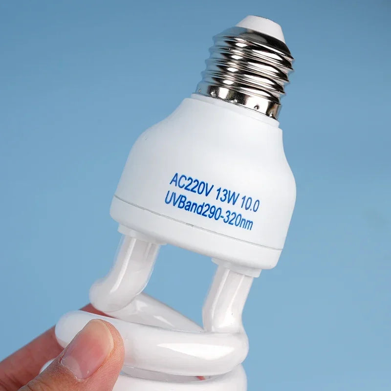 Lampe UVB 5.0/10.0 pour Reptile - Ampoule E27 13W/26W Vitamine D & Calcium