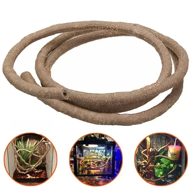 Liane Décorative Flexible pour Terrarium - Branche Artificielle Jungle pour Reptiles