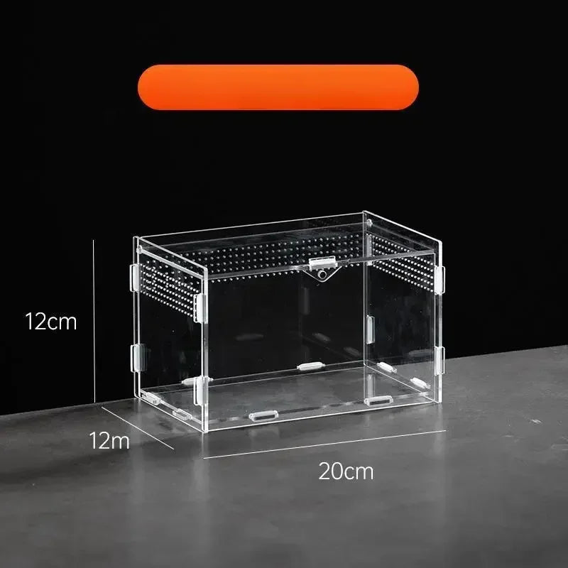 Terrarium Acrylique Transparent pour Élevage - Boîte d'Éclosion Reptiles &amp; Insectes