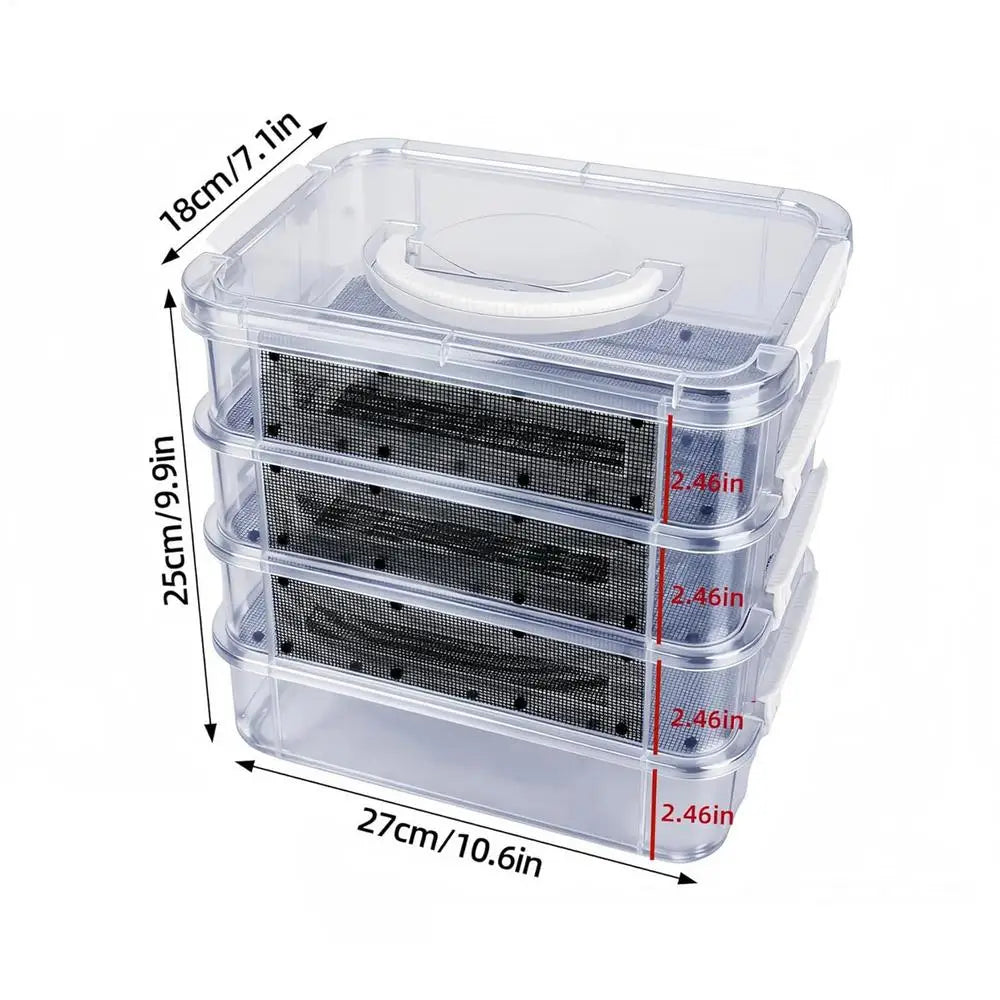 Kit d'Élevage de Vers de Farine 4 Étages - Nourriture Vivante pour Reptiles
