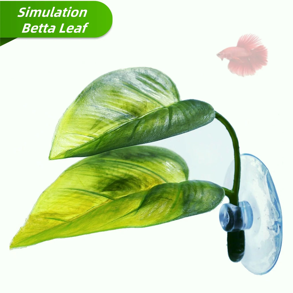 Hamac Feuille à Ventouse pour Aquarium - Repos Poisson Betta