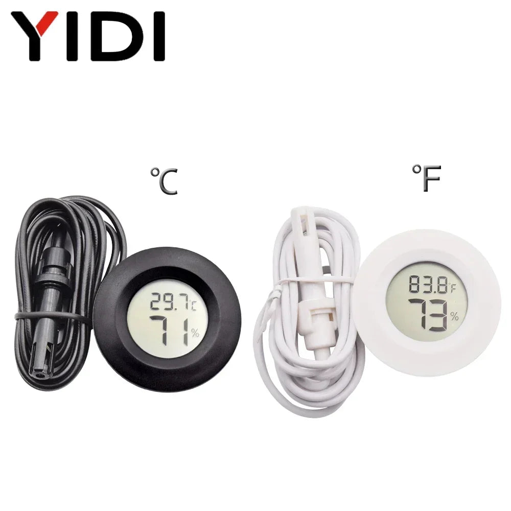 Thermomètre Hygromètre Digital LCD pour Terrarium - Mini Sonde Température &amp; Humidité
