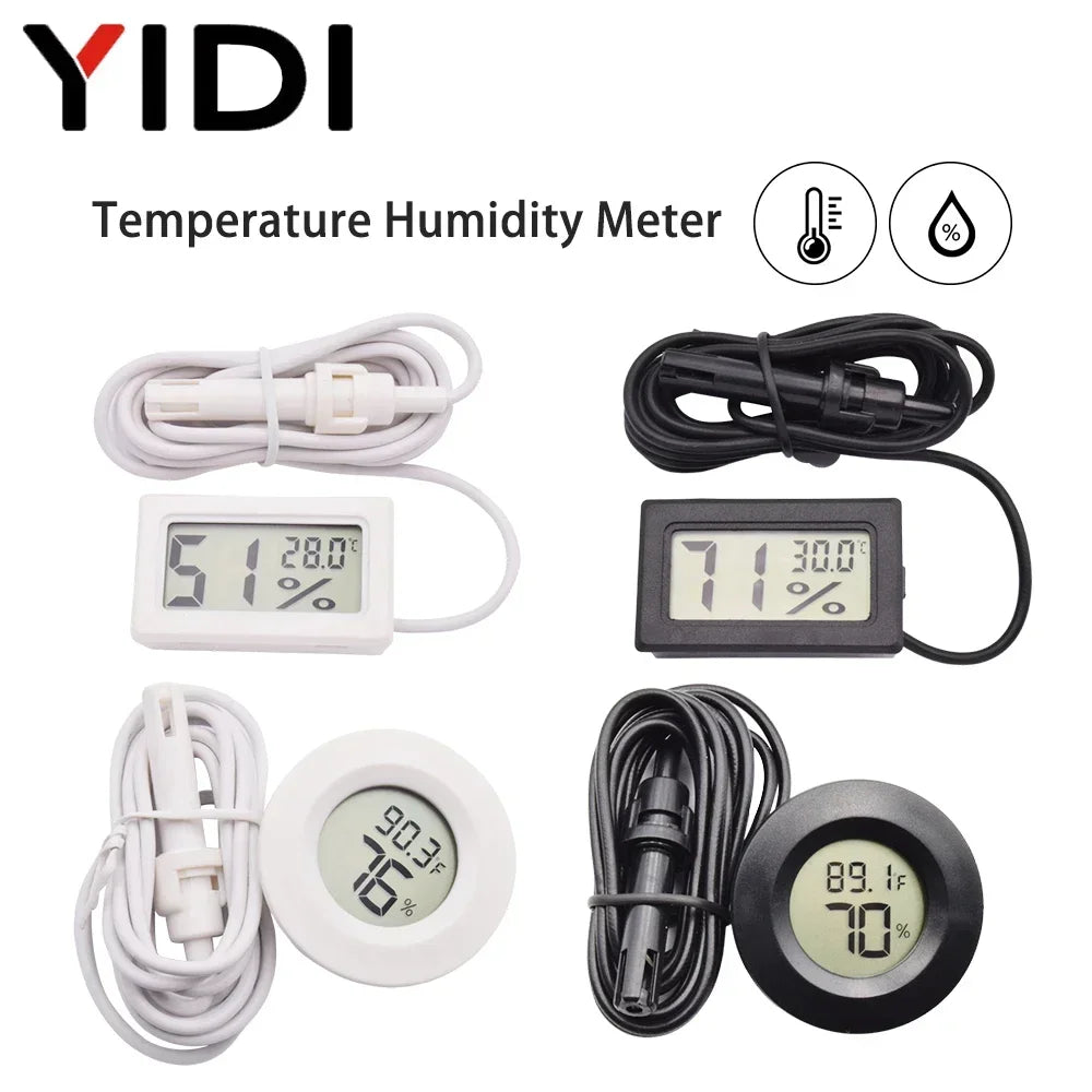 Thermomètre Hygromètre Digital LCD pour Terrarium - Mini Sonde Température &amp; Humidité