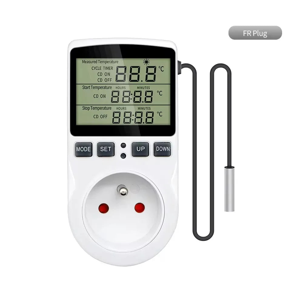 Thermostat Numérique KT3100 avec Prise et Sonde - Régulateur de Température pour Terrarium & Aquarium